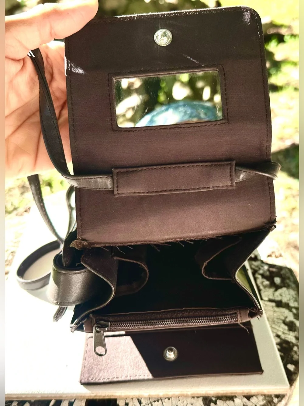Compact Men's Crossbody Bag - Black